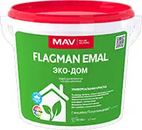 Краска MAV Flagman Emal Эко Дом 5 л (белый глянцевый)