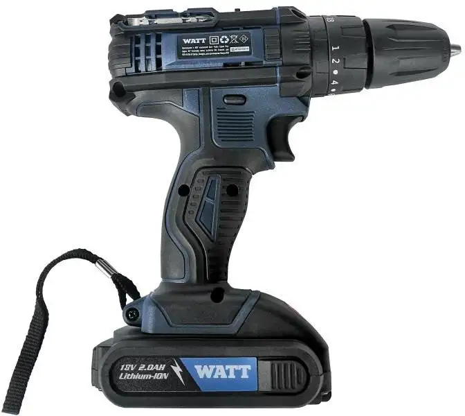 Ударная дрель-шуруповерт WATT WAS-18Li-3 1.018.Y29.23 (с 2-мя АКБ, кейс) – фото товара