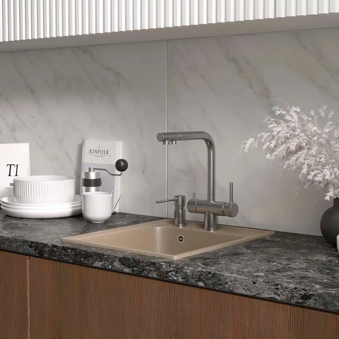 Кухонная мойка Reflexion Quadra RF0243BE - фото товара