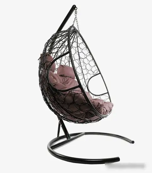 Подвесное кресло M-Group Для двоих 11450205 (коричневый ротанг/коричневая подушка) – фото товара