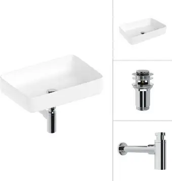 Умывальник Lauter 21487-50 + клапан 21190CH + сифон 21635CH (хром) - изображение в каталоге