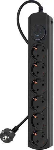 Сетевой фильтр IPPON BK-6-EU-1.8-10-B (1.8м, 6 розеток, черный) – изображение в каталоге