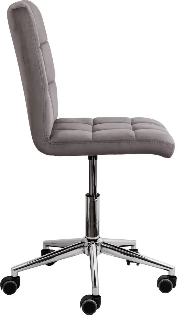 Офисное кресло AksHome Fiji поворотное (светло-серый велюр HCJ-38/хром) – фото товара