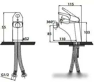 Смеситель Kaiser County (хром) [55088] - фото товара