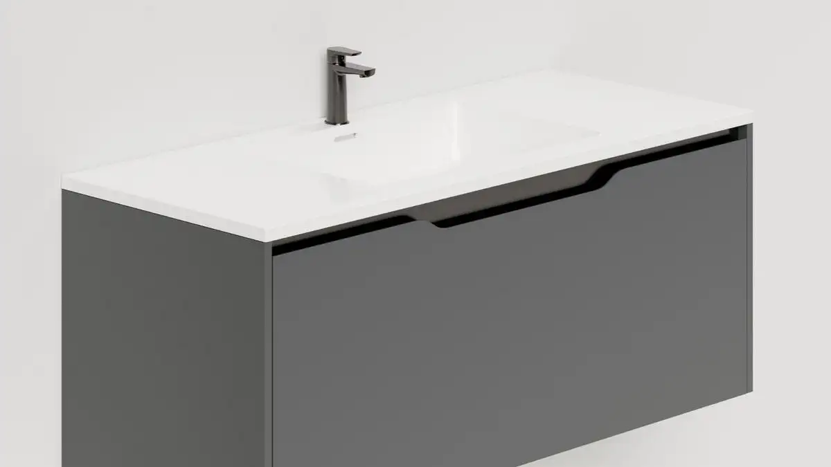 Salini Тумба под умывальник Smile 100 S1000A (антрацит) – фото товара
