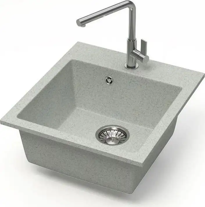 Кухонная мойка MARRBAXX Карельский камень модель 38/Q10 (светло-серый) - фото товара
