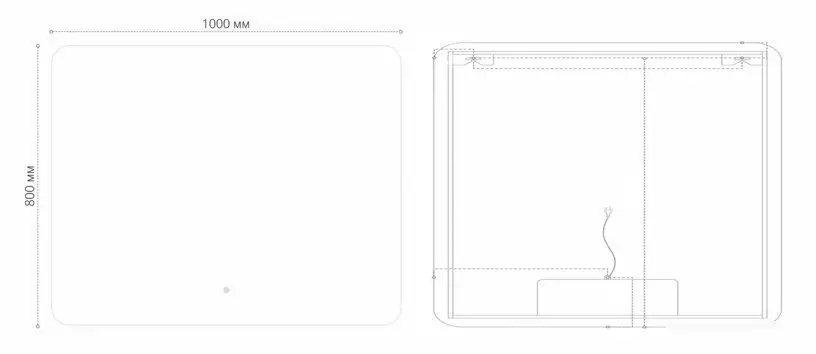 Grossman Зеркало Elegans-промо LED 17100801 (с сенсорным выключателем) – фото товара