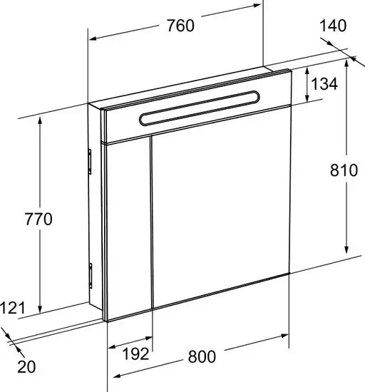 Roca Victoria Nord Зеркальный шкаф 80 (ZRU9000033) – фото товара