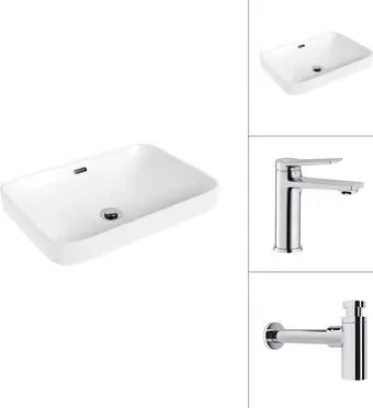 Умывальник Lauter 21441A + Silk 21CK572С с сифоном 21635CH (хром) - изображение в каталоге