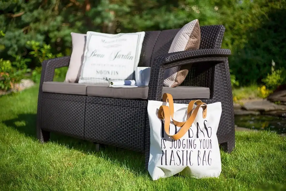 Садовый диван Keter Corfu II Love Seat 258946 (коричневый) – фото товара