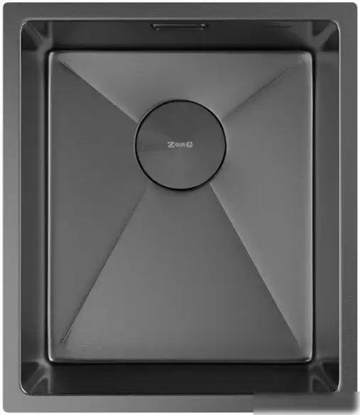 Кухонная мойка ZorG Zerox 38 U / IF PVD Gunblack - фото товара