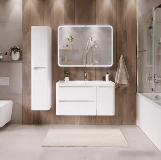 Grossman Тумба под умывальник Адель 100 см подвесная (белый) – фото товара