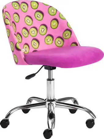 Кресло TetChair Melody Botanica 06 kiwi/138 (ткань/флок, фиолетовый)