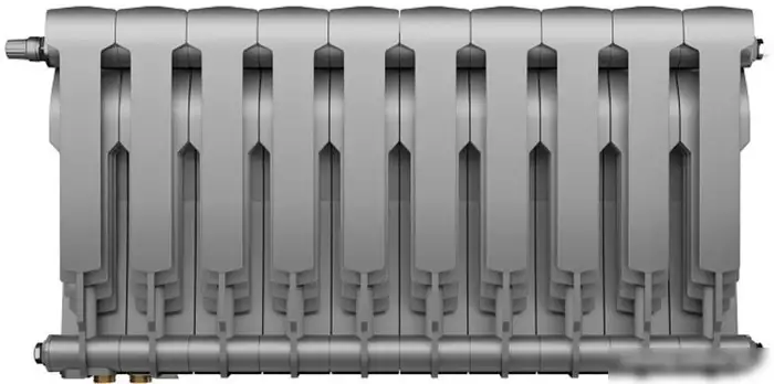 Биметаллический радиатор Royal Thermo BiLiner 350 Silver Satin VDR (10 секций) - фото товара