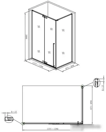 Душевой уголок Allen Brau Fantasy 140x90 3.11004-00 - фото товара