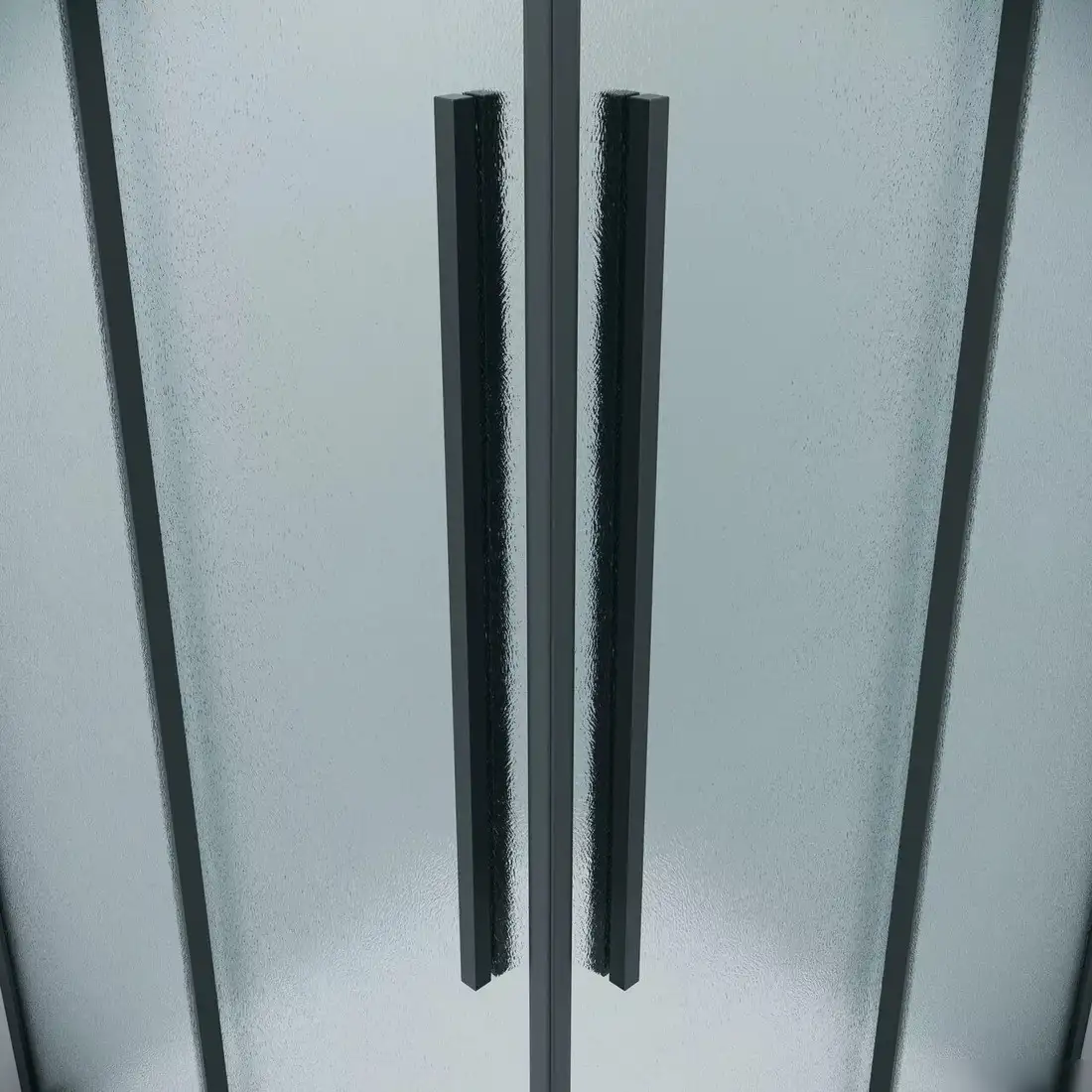 Душевая дверь Grossman Galaxy 80x195 1/2.K33.01.80.21.02 (черный матовый/стекло шиншилла) - фото товара