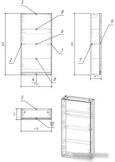Cersanit Шкаф Moduo 40 SW-MOD40/WH – фото товара