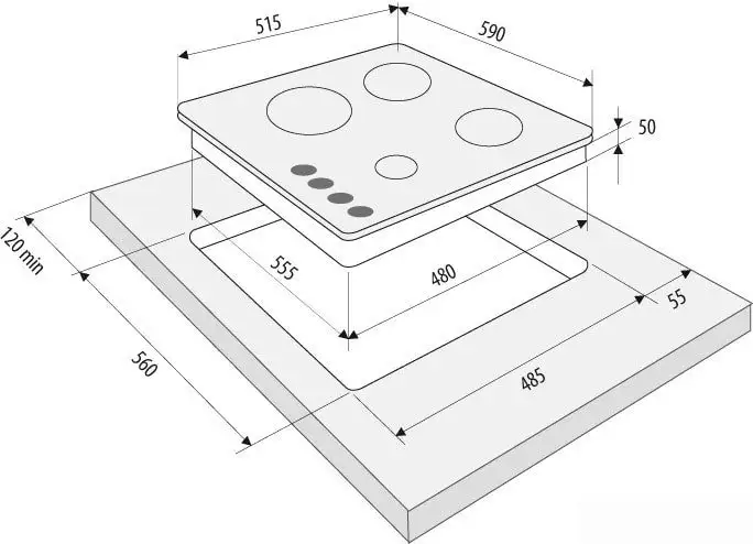Варочная панель Krona Calore 60 BL - фото товара