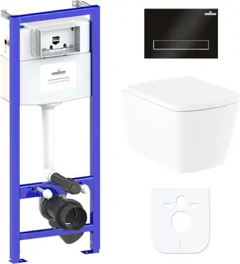 Унитаз Lavinia Boho Relfix Aveo Rimless 6 в 1 77040124 (черный пластик) - изображение в каталоге