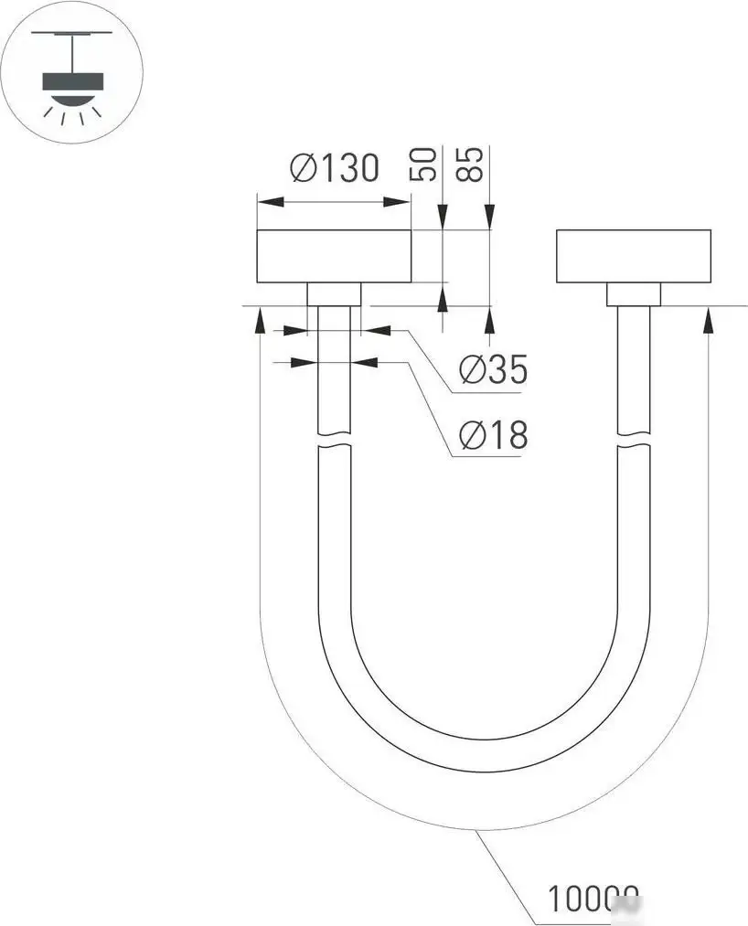 Подвесная люстра Arlight SP-Tropic-Surface-R18-L10000-110W Warm3000 043407 – фото товара