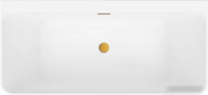 Ванна Wellsee Bromance 170x78 231601004 (пристенная ванна белый глянец, экран, ножки, сифон-автомат золото) - фото товара