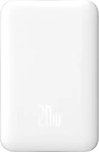 Внешний аккумулятор Baseus Magnetic Mini Air Wireless Fast Charge Power Bank 20W 10000mAh (белый)