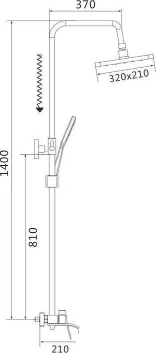 Душевая система Shevanik S4136C - фото товара