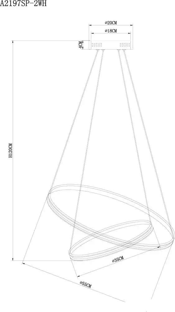 Подвесная люстра Arte Lamp Frodo A2197SP-2WH – фото товара