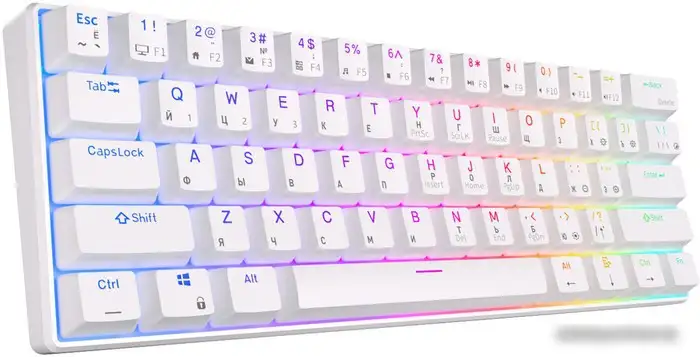 Клавиатура Royal Kludge RK61 RGB (белый, RK Red) – фото товара