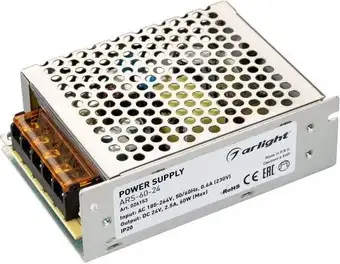 Блок питания Arlight ARS-60-24 026153 – изображение в каталоге