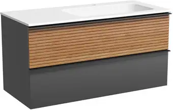 Sancos Тумба под умывальник Delta DL100RGR (дуб красный/графит) – изображение в каталоге