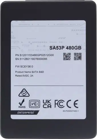 SSD Phison SA53P 480GB S1201Y03480GP02512G00 – изображение в каталоге