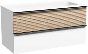 Sancos Тумба под умывальник Delta DL100W (дуб светлый/графит)