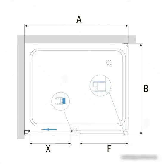 Душевой уголок RGW PA-76 140x90 (хром/матовое-сатинат стекло) - фото товара