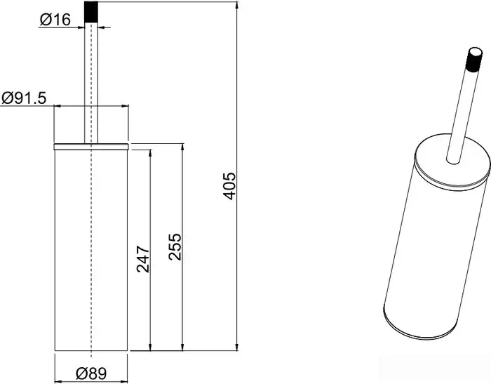Ершик для унитаза Allen Brau Priority 6.31009-BN – фото товара