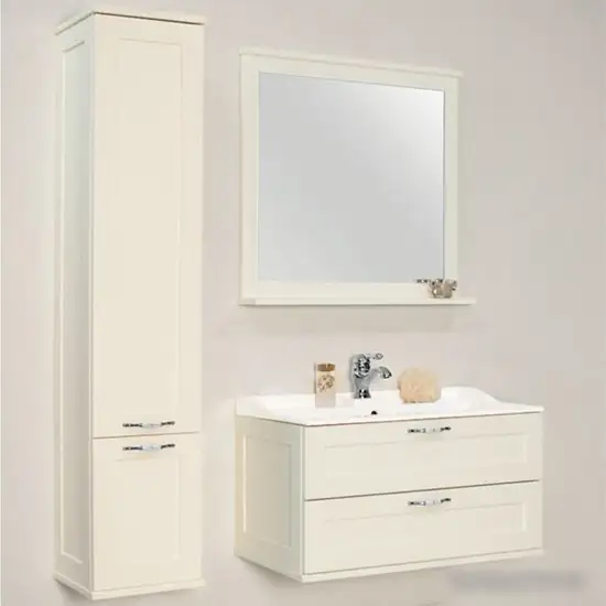 Акватон Леон 80 Зеркало дуб белый [1.A186.4.02L.BPS.0] – фото товара