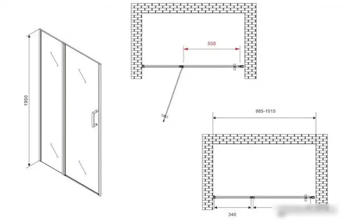 Душевая дверь Abber Sonnenstrand AG04100BS - фото товара