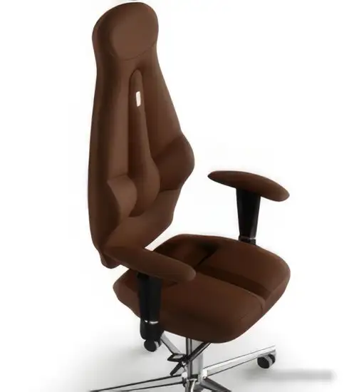 Кресло Kulik System Galaxy (экокожа, коричневый с подголовником) – фото товара
