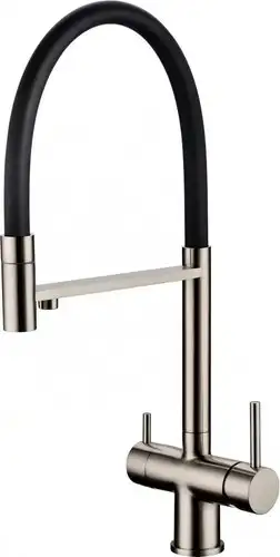 Смеситель Grocenberg GB4099 с гибким изливом (никель) - изображение в каталоге