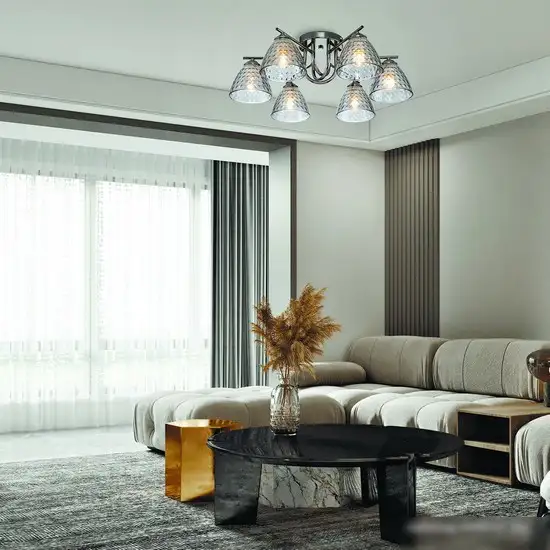 Люстра средней высоты Escada Adonis 659/6PL E27*60W Black – фото товара