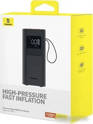 Автомобильный компрессор Baseus SuperMini Pro Series Wireless Car Inflator C11159300111-00 – фото товара