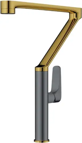 Смеситель Omoikiri Tara-LG-GM 4994396 (светлое золото/вороненая сталь) - изображение в каталоге