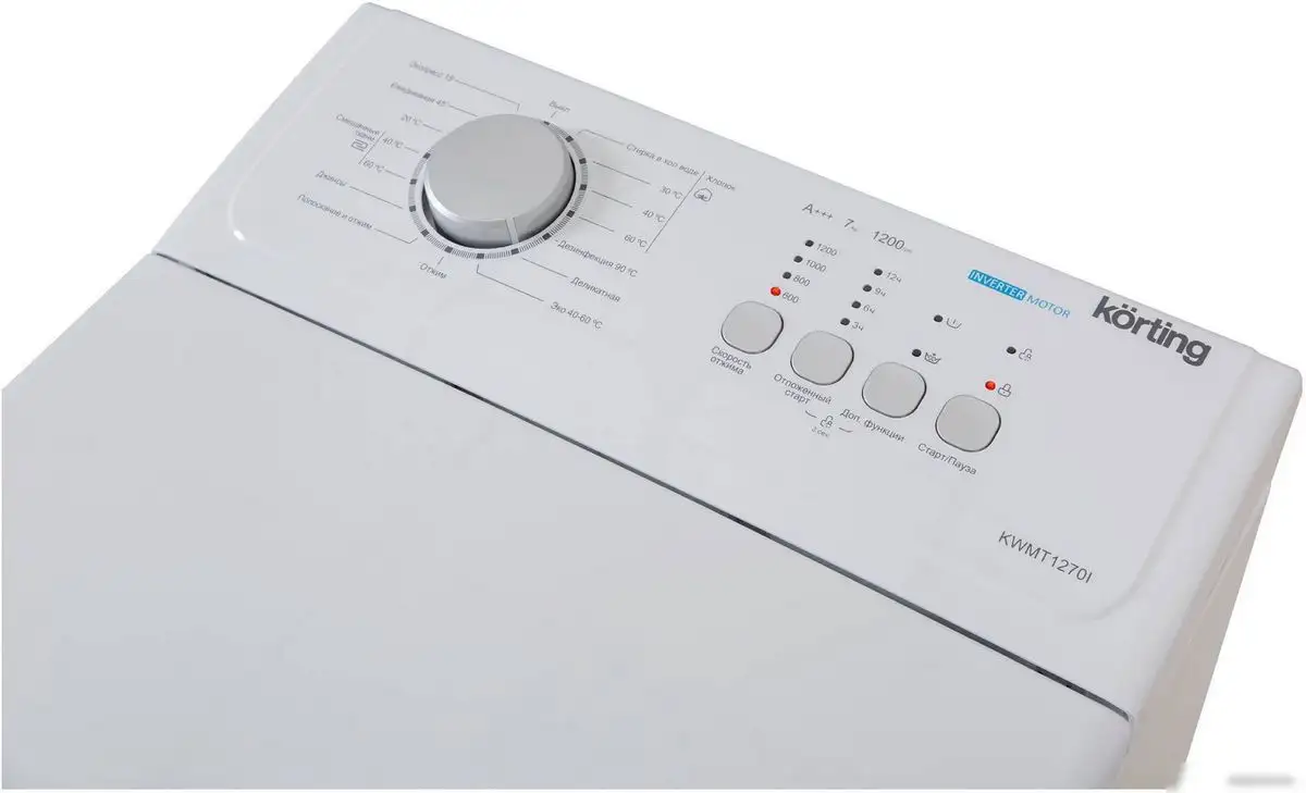 Стиральная машина с вертикальной загрузкой Korting KWMT 1270 I - фото товара