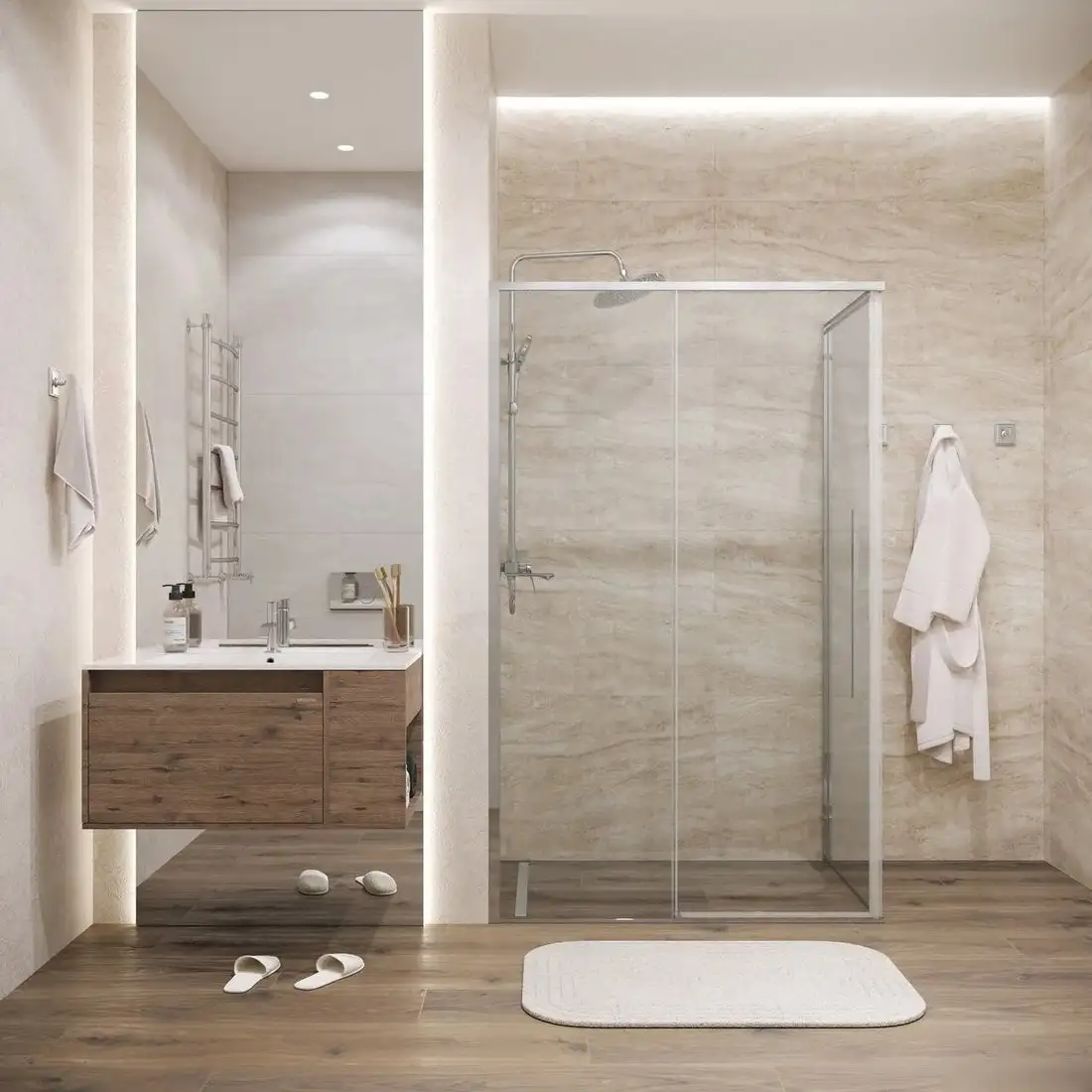 Душевой уголок Grossman Galaxy 140x90x195 120.K33.01.1490.10.00 (хром/прозрачное стекло) - фото товара