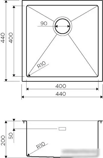 Кухонная мойка Omoikiri Taki 44-U/IF LG - фото товара