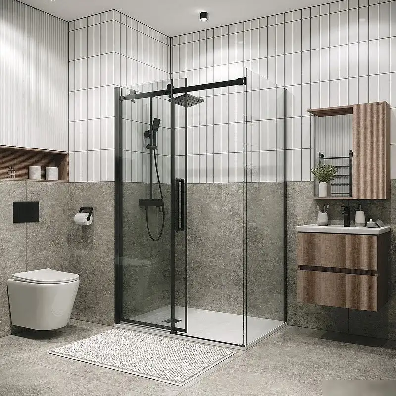 Душевая стенка Grossman Classic 80x195 200.K33.04.80.42.00 (графит сатин/стекло прозрачное) - фото товара