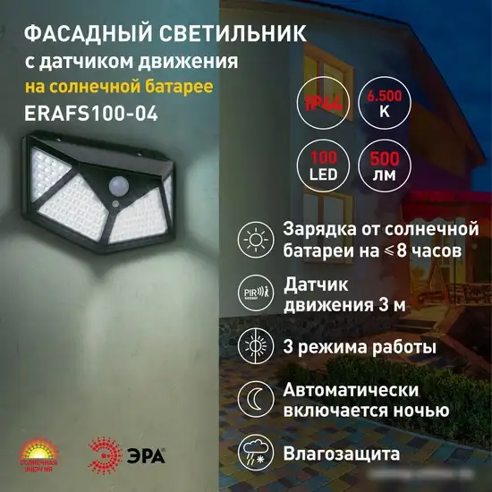 Фасадный светильник ЭРА ERAFS100-04 – фото товара