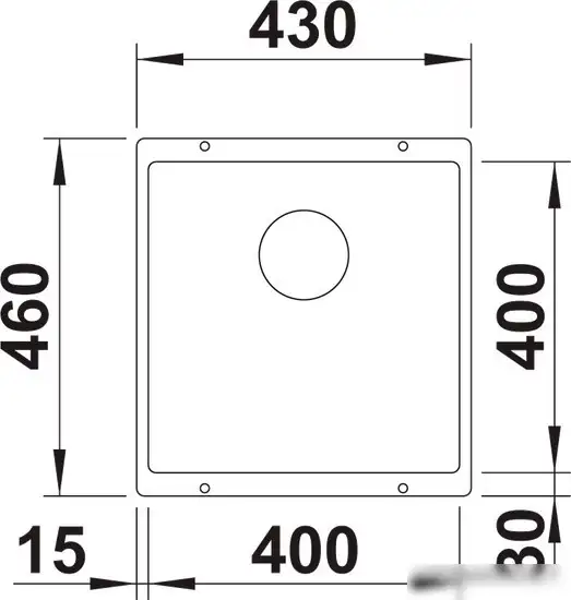 Кухонная мойка Blanco Rotan 400-U 526097 (черный) - фото товара