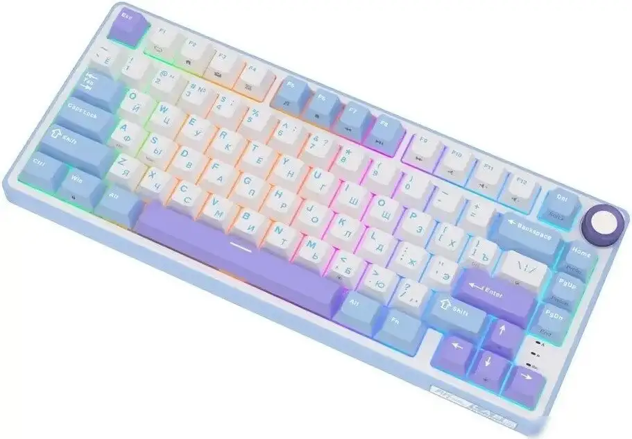 Клавиатура Royal Kludge R75 RGB Taro Milk (RK Silver) – фото товара