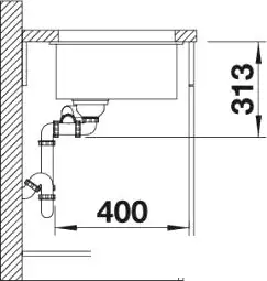 Кухонная мойка Blanco Subline 340/160-U 525986 (левая, черный) - фото товара